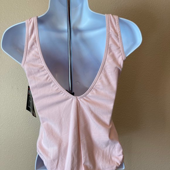 Bloch Tank Pink Darted Ladies Pink Ballet Leotard Petite & Small - Picture 2 of 6